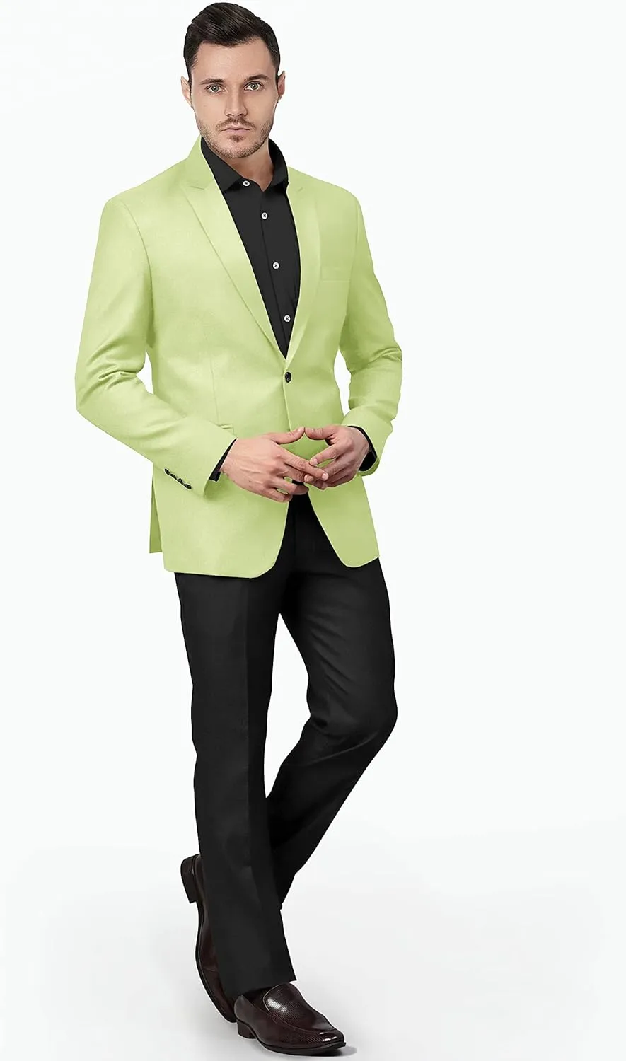 Men's Blazer 2 Button Long Sleeve Regular Fit Suit Sport Coat Jacket Business Casual Lightweight Sport Coat