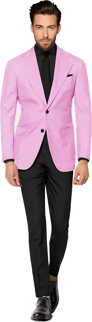 Men's Blazer 2 Button Long Sleeve Regular Fit Suit Sport Coat Jacket Business Lightweight Casual Sport Coat