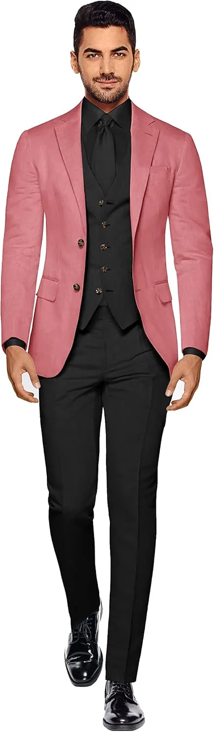 Men's Blazer 2 Button Long Sleeve Regular Fit Suit Sport Coat Jacket Business Lightweight Casual Sport Coat
