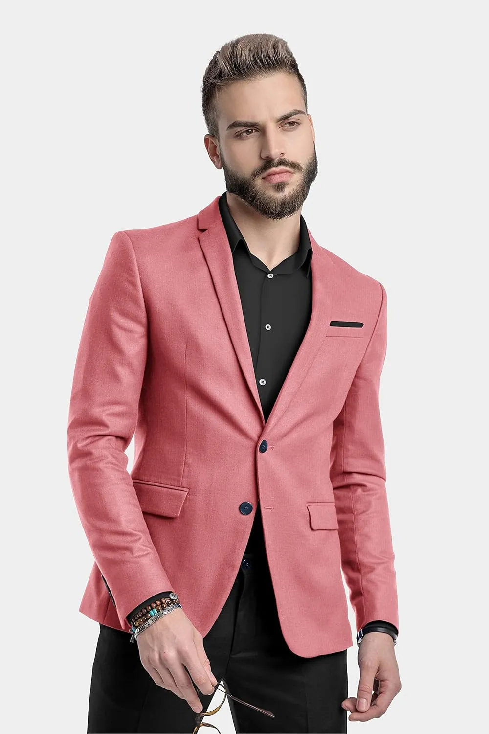 Men's Blazer 2 Button Long Sleeve Regular Fit Suit Sport Coat Jacket Business Lightweight Casual Sport Coat