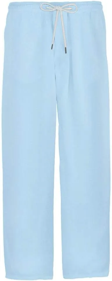 Mens Cotton Linen Pants Lightweight Drawstring Elastic Waist Trousers Loose Fit Hiking Joggers Yoga Beach Pants