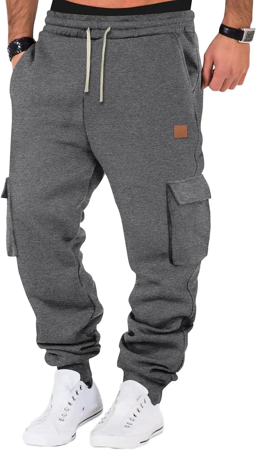 Men's Lightweight Jogging Pant Pull-On Work Joggers Baggy Sports Casual Sweatpants Yoga Long Pants