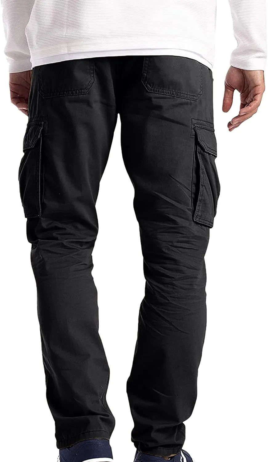 Mens Pants Casual Relaxed Fit Cargo Pants for Men,Men's Causal Cargo Pants Baggy Joggers with Pockets Hiking Pants