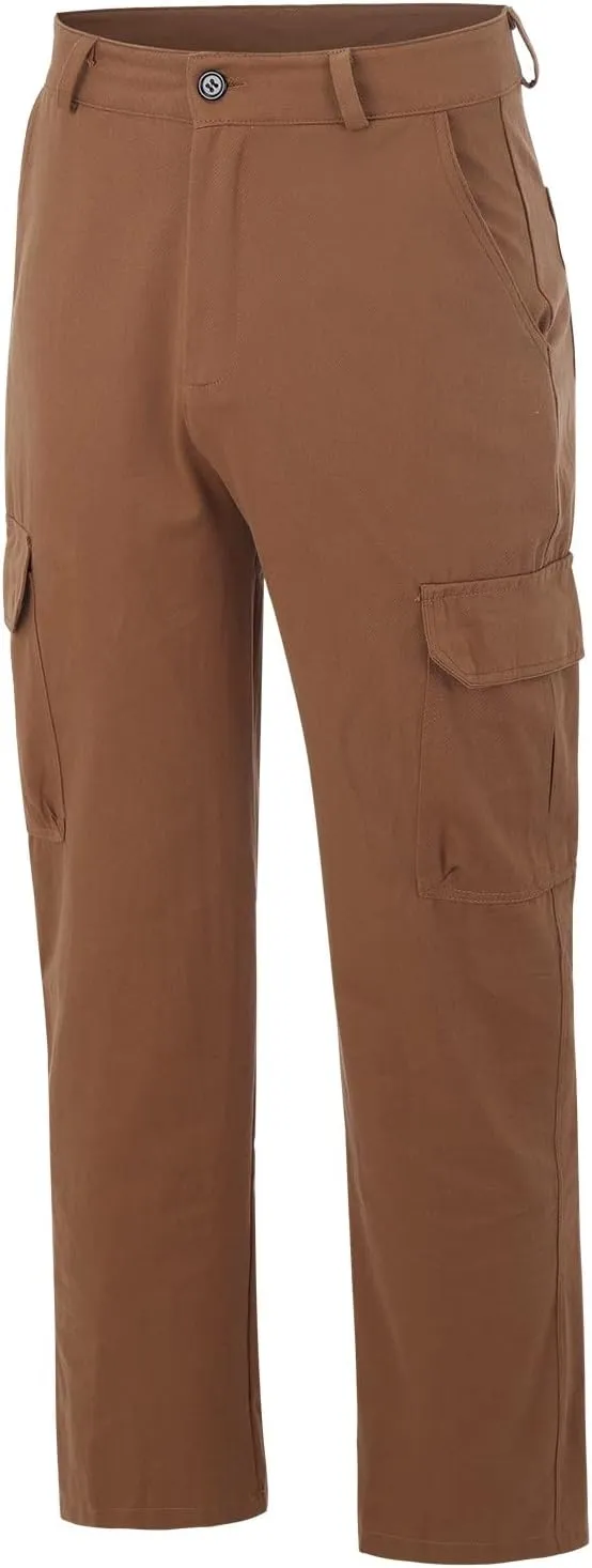 Mens Pants Casual Relaxed Fit Cargo Pants for Men,Men's Causal Cargo Pants Baggy Joggers with Pockets Hiking Pants