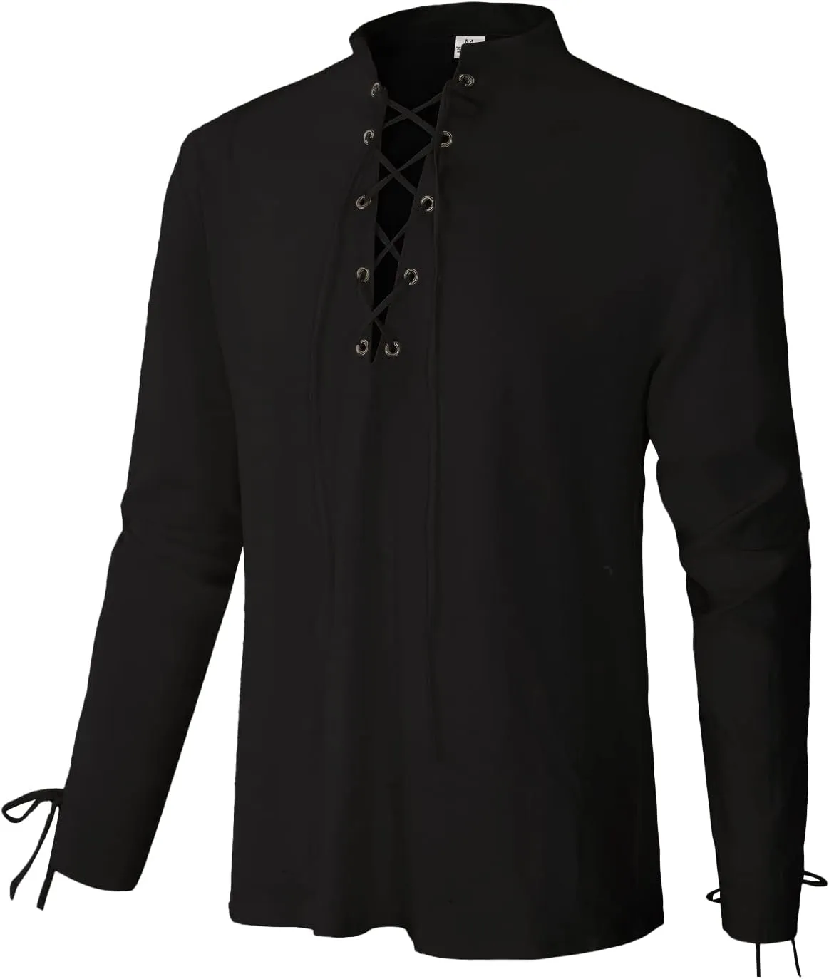 Men's Renaissance Shirt Pirate Medieval Viking top Linen Long Sleeved Halloween Costume
