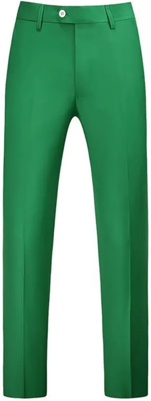 Men's Straight Leg Pants Classic Slim Fit Front Flat Casual Dress Pants Relaxed Fit Stretch Pants with Pockets
