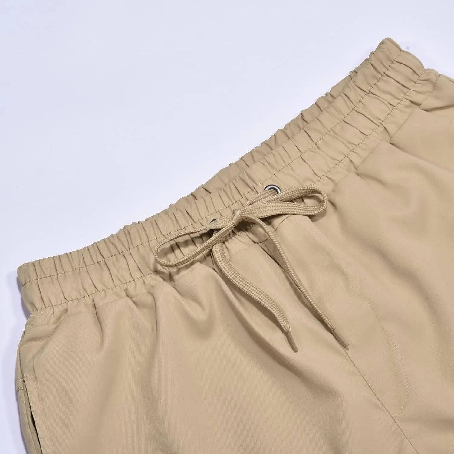 Men's Workwear Pants Pure Washed Solid Multi-Pocket Straight-Leg Cargo Trousers