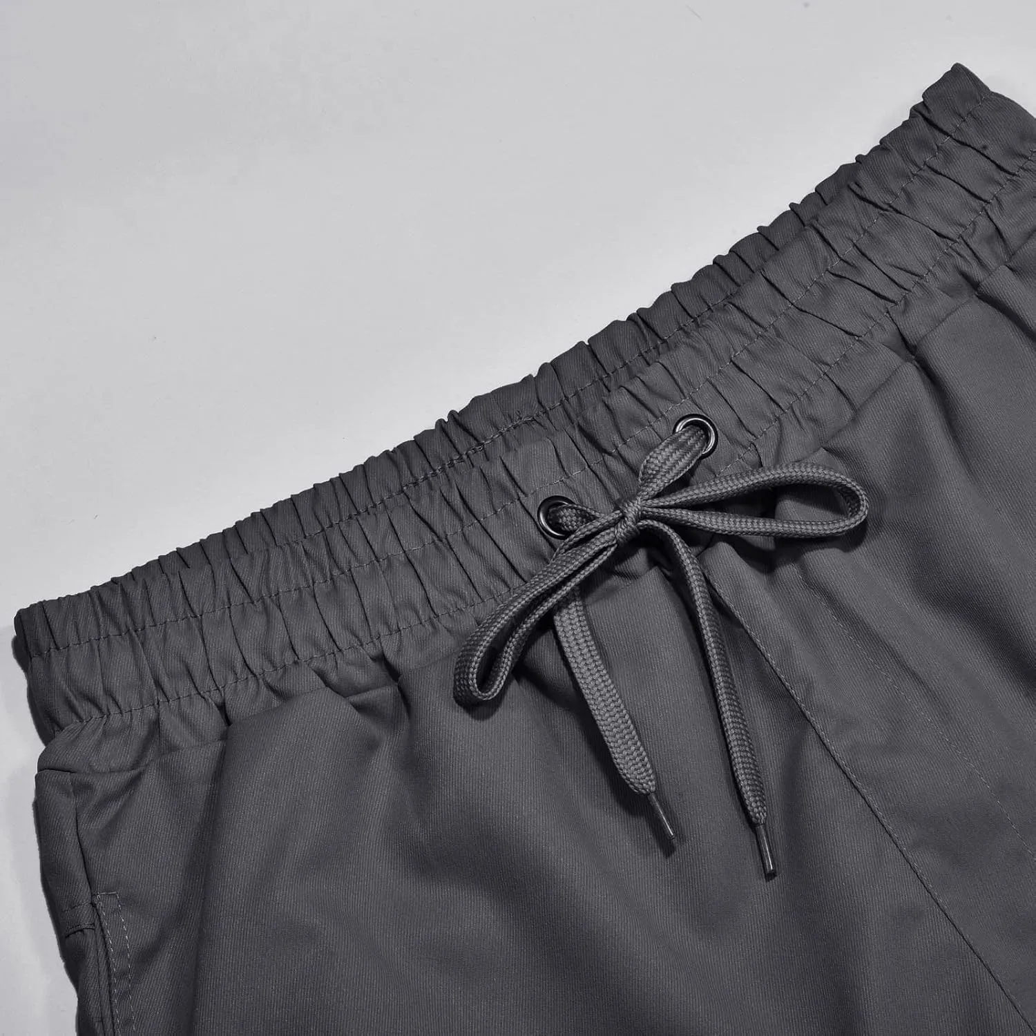 Men's Workwear Pants Pure Washed Solid Multi-Pocket Straight-Leg Cargo Trousers