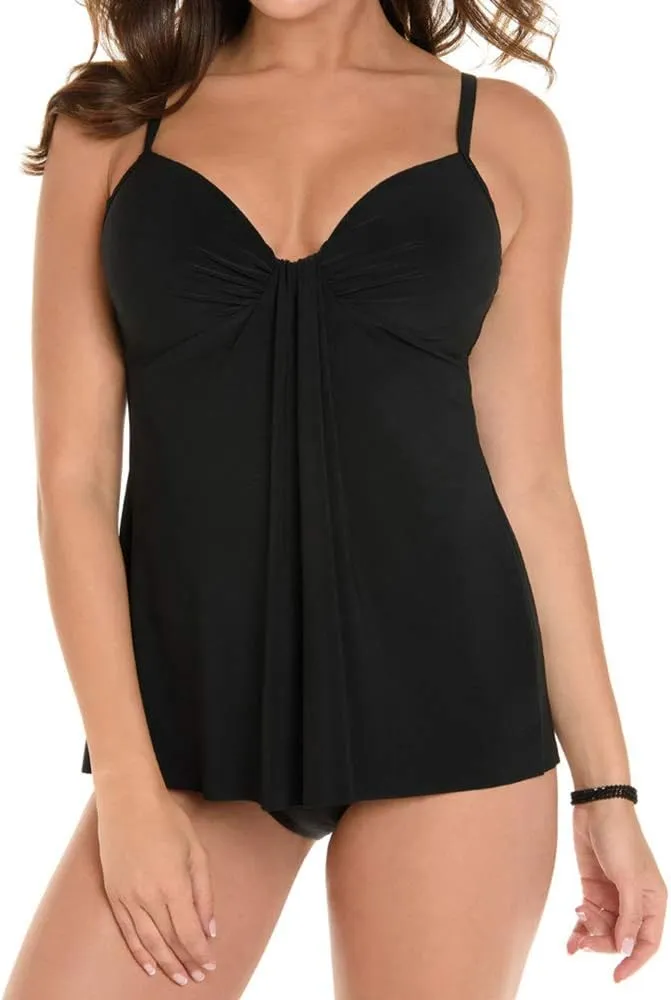 Miraclesuit Women's Swimwear Marina Sweetheart Neckline Underwire Bra Tankini Bathing Suit Top