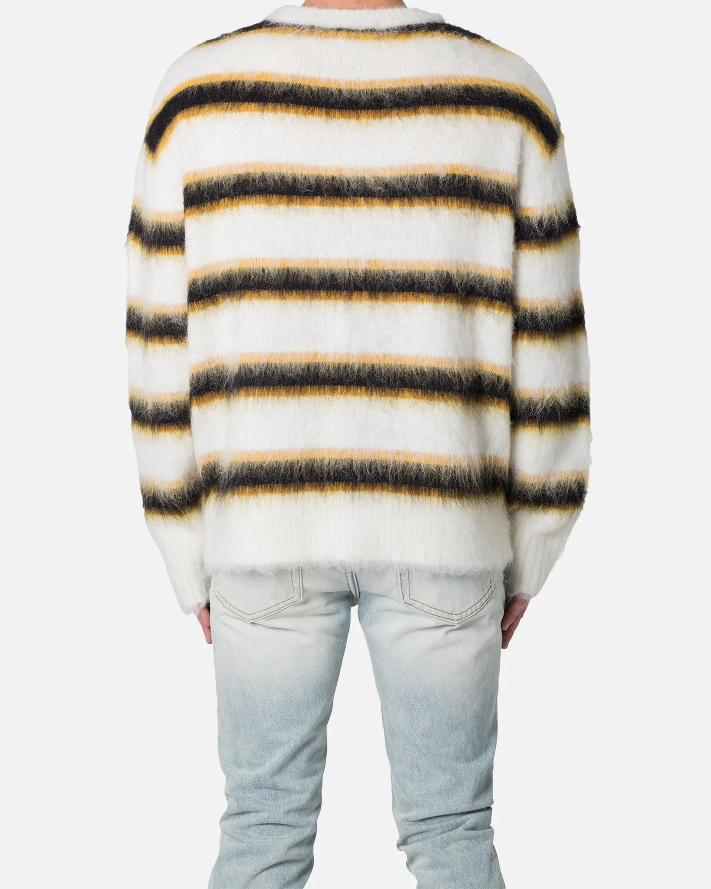 MNML Striped Mohair Sweater White