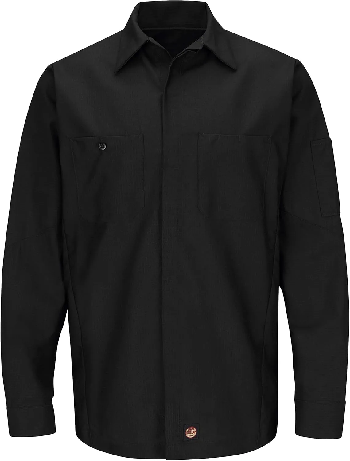 Red Kap Men's Ripstop Crew Shirt, Long Sleeve