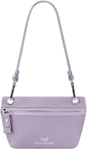 RFID Blocking Coin Purse for Women Genuine Leather Portable Small Handbag Fashion Casual Clutch Wallet 2800 (Purple)
