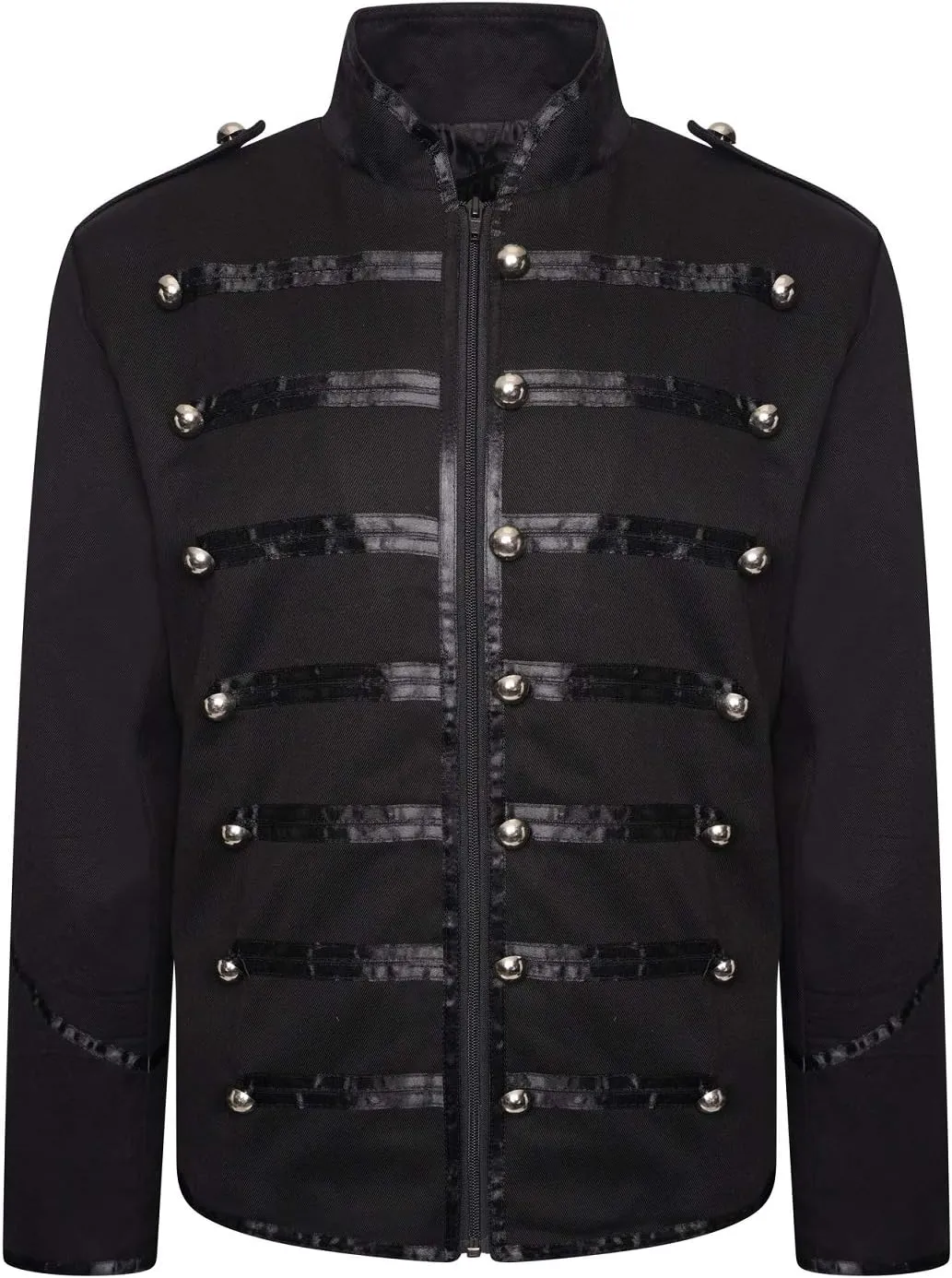 Ro Rox Marching Band Mens Drummer Military Jacket, Parade Jacket for Music Festivals, Cosplay, Halloween, Themed Parties