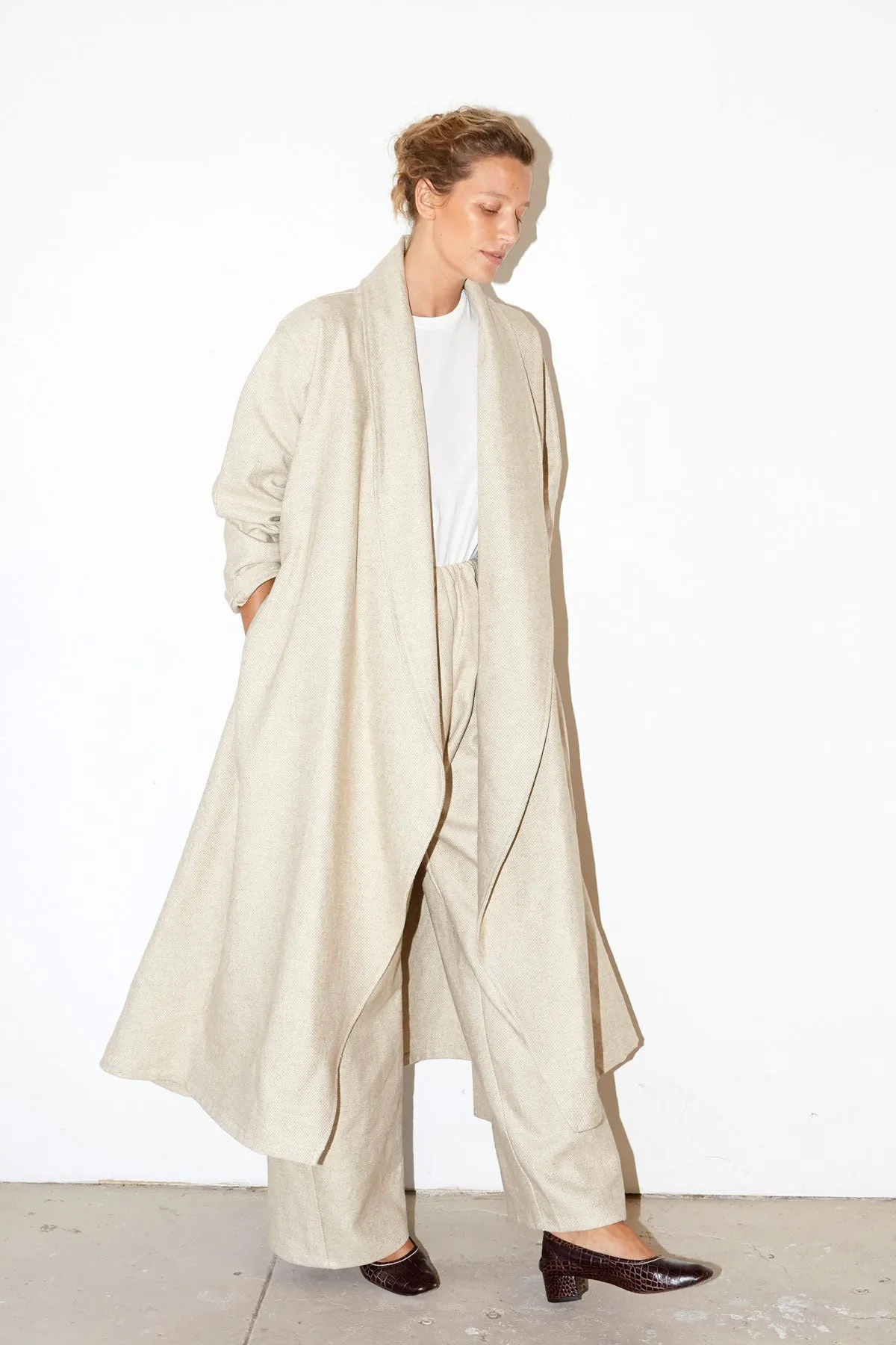 Sand Heavy Linen Trench
