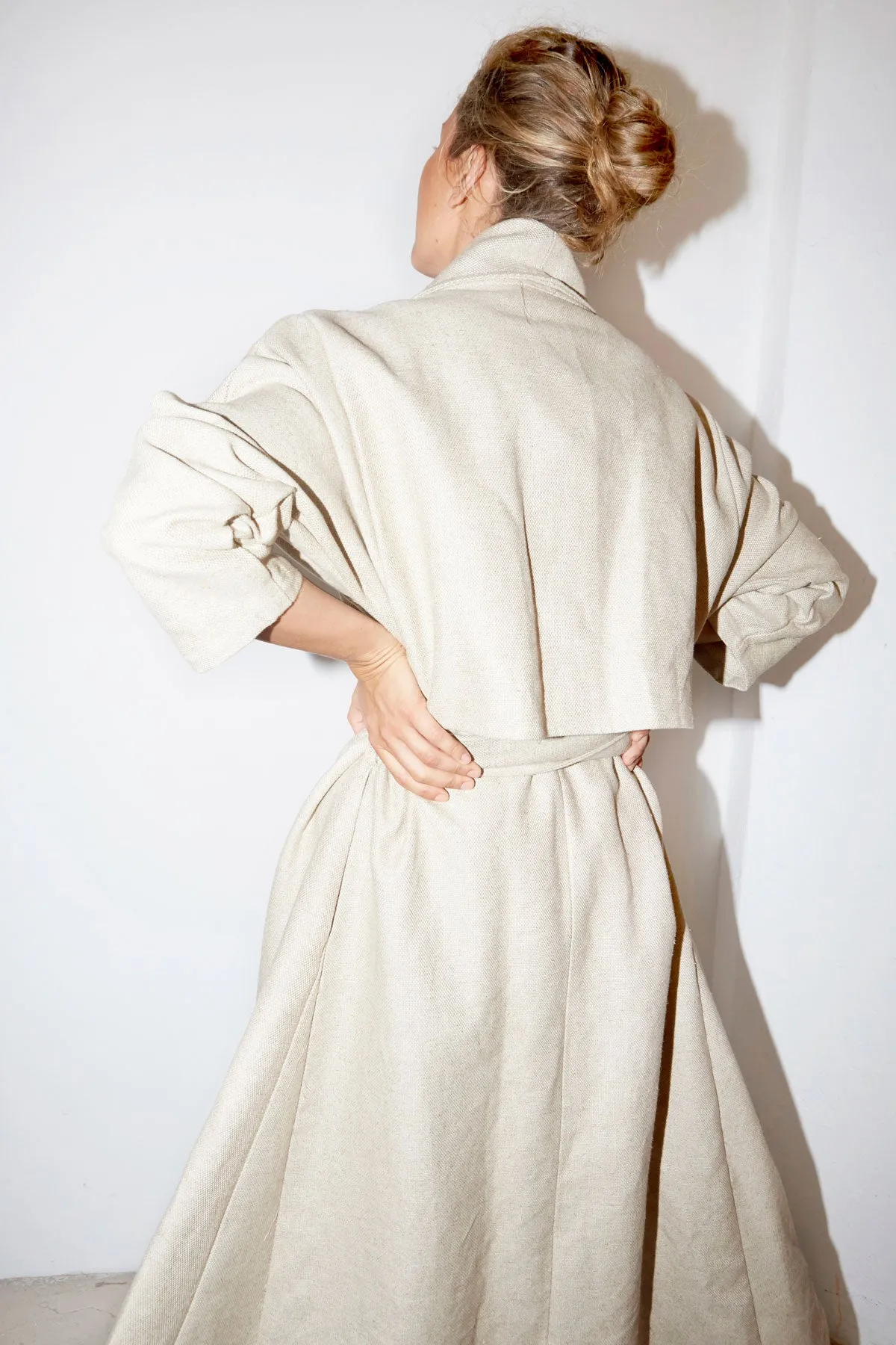 Sand Heavy Linen Trench