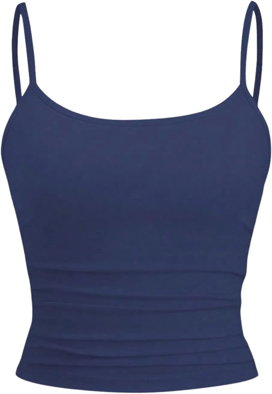 SHENHE Women's Basic Camisole Top Undershirt Spaghetti Strap Slim Fit Crop Tank Cami