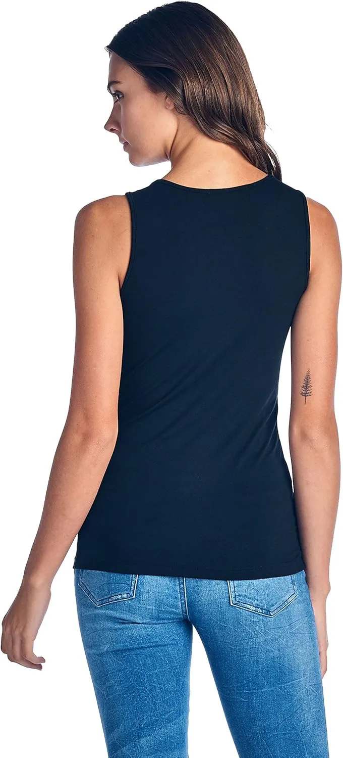 Solid Extra Soft Viscose Made from Bamboo Sleeveless Tank Top Undershirt for Women