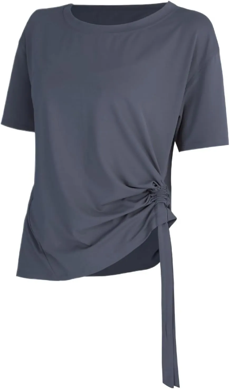 Summer Women Loose Yoga Shirts Short Sleeves Sport T-Shirts Bandage Running Shirt Girls Quick Dry Gym Fitness Tee Tops Sportw