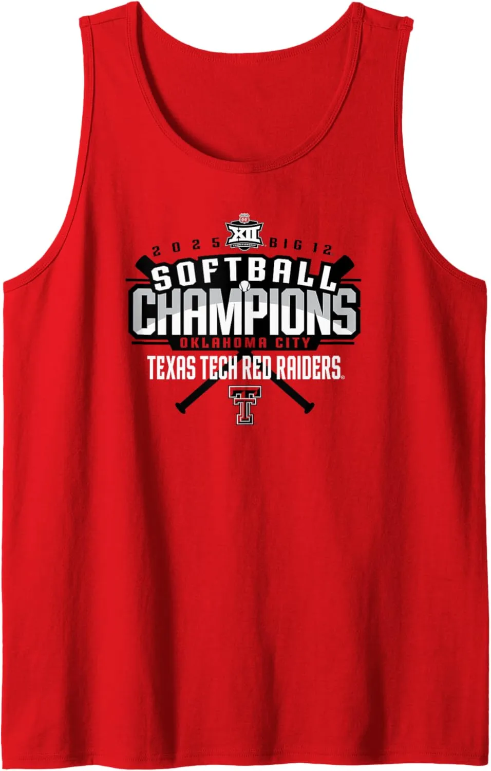 Texas Tech Red Raiders Softball Big 12 Champs 2025 Tourney Tank Top