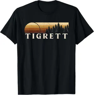 Tigrett, TN Vintage Evergreen Sunset Eighties Retro T-Shirt