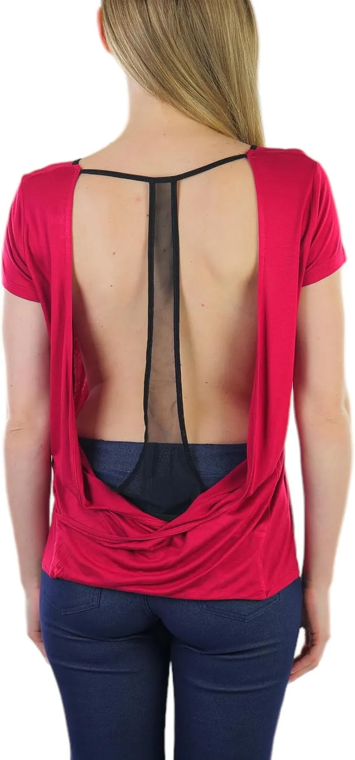 ToBeInStyle Womens Unique Open Back Design Tops Tank Shirt