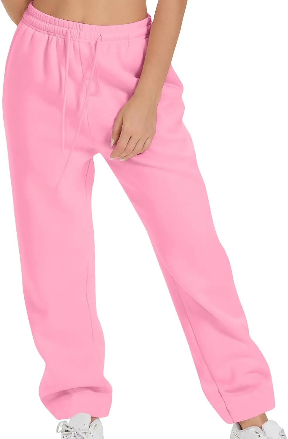 Women Drawstring Sweatpants Elastic Waist Sweatpant Plus Thick Trousers Solid Workout Pants Multi Pockets Fall Pant
