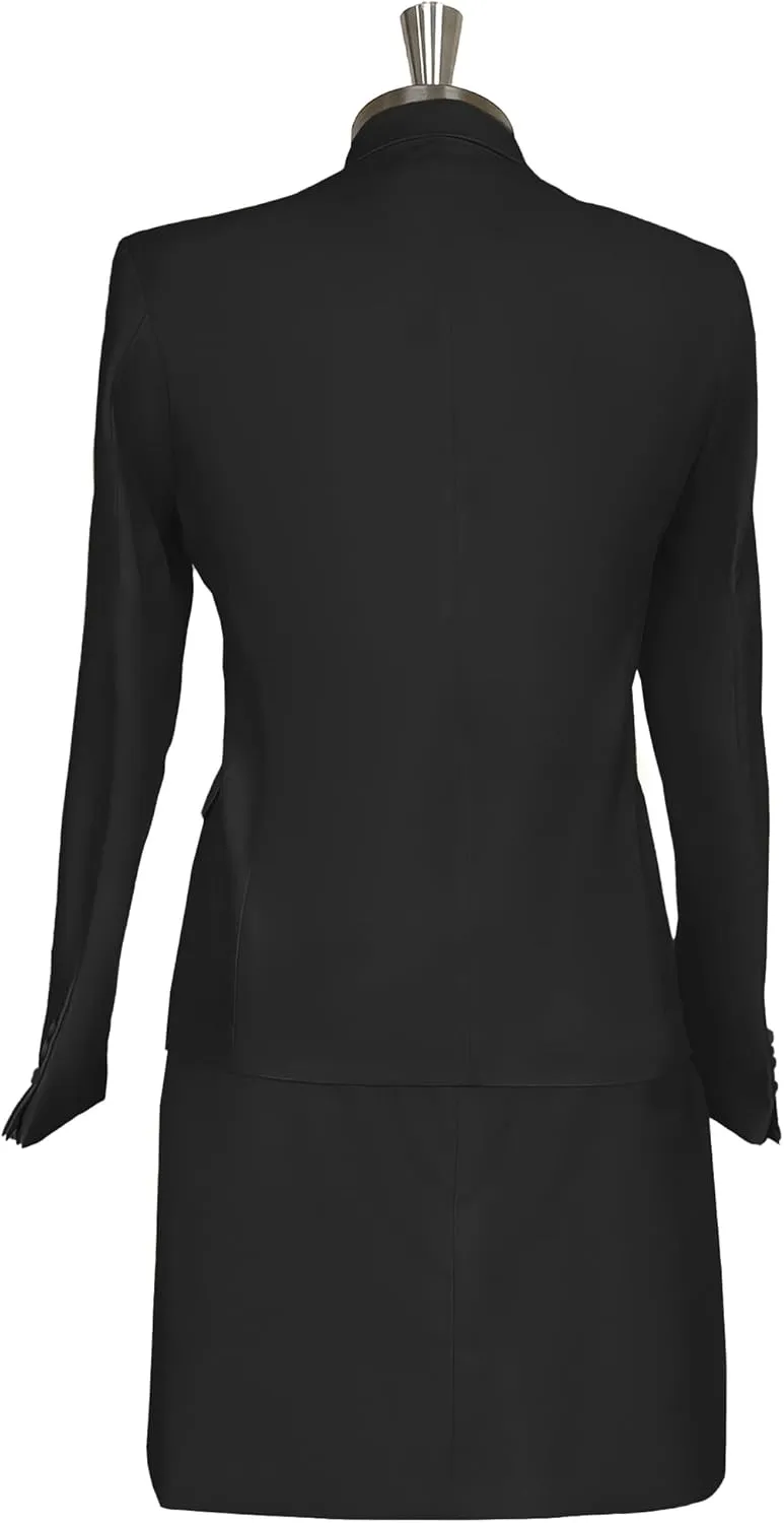 Women's 2 Piece Skirt Suit Double Breasted Jacket & Pencil Skirt Formal Office Business Suit