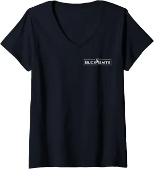 Womens BUCK BAITS HUNT ORGANIC V-Neck T-Shirt