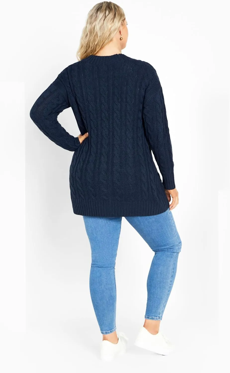 Women's Cara Cable Knit V Neck Cardigan