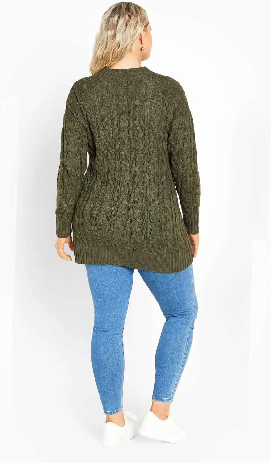 Women's Cara Cable Knit V Neck Cardigan