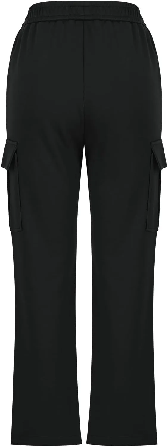 Womens Cargo Sweatpants Casual Elastic High Waist Joggers Pants 2024 Trendy Lounge Trousers with Pockets Fall Outfits