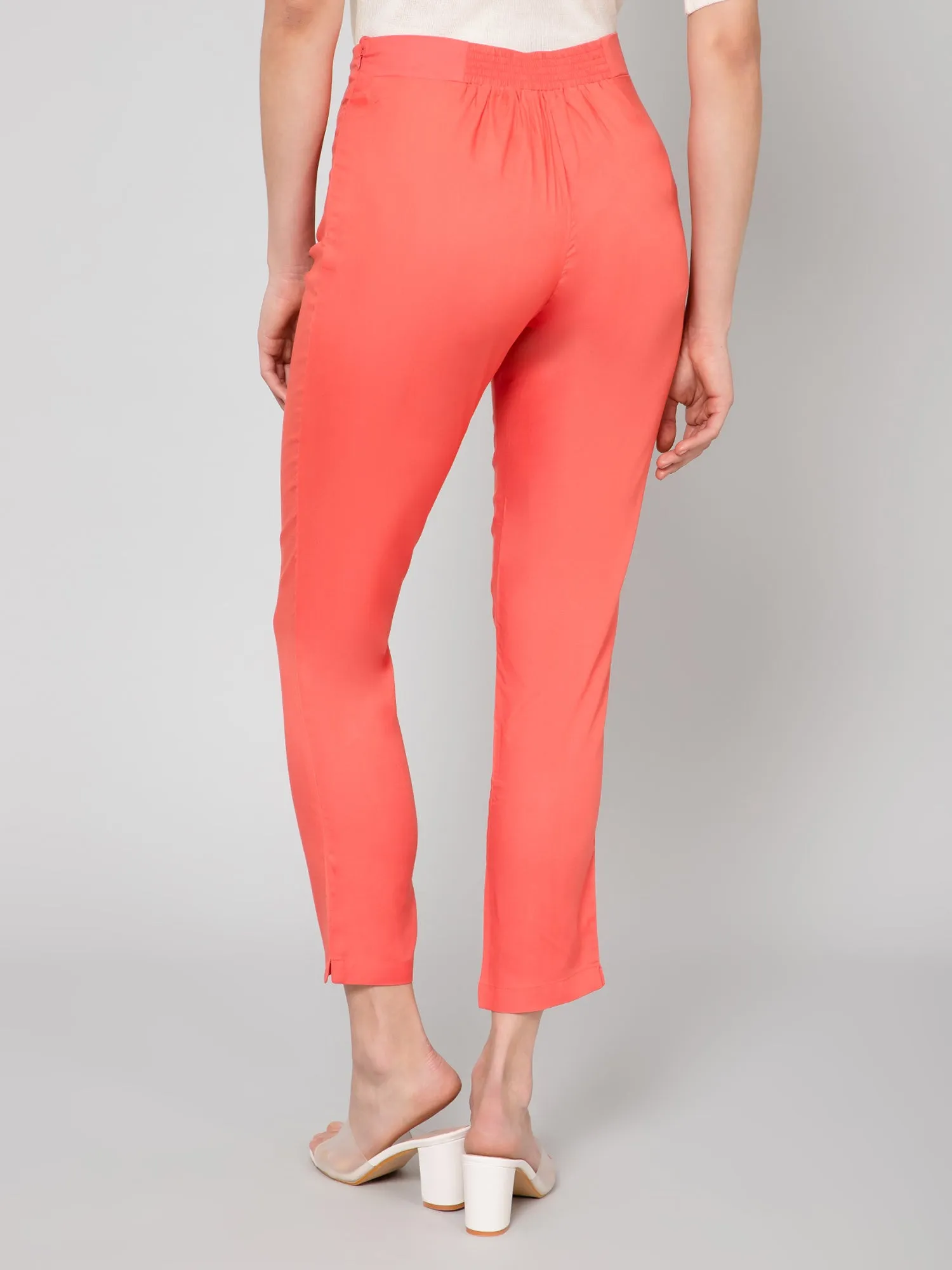 Women's   Coral Flat Front Mid rise Pants