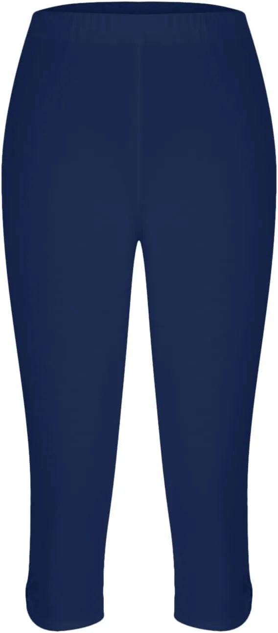 Womens Keyhole Crop Trousers Stretch High Waist Yoga Capri Leggings Casual Comfort Capris Workout Sport Cropped Pant