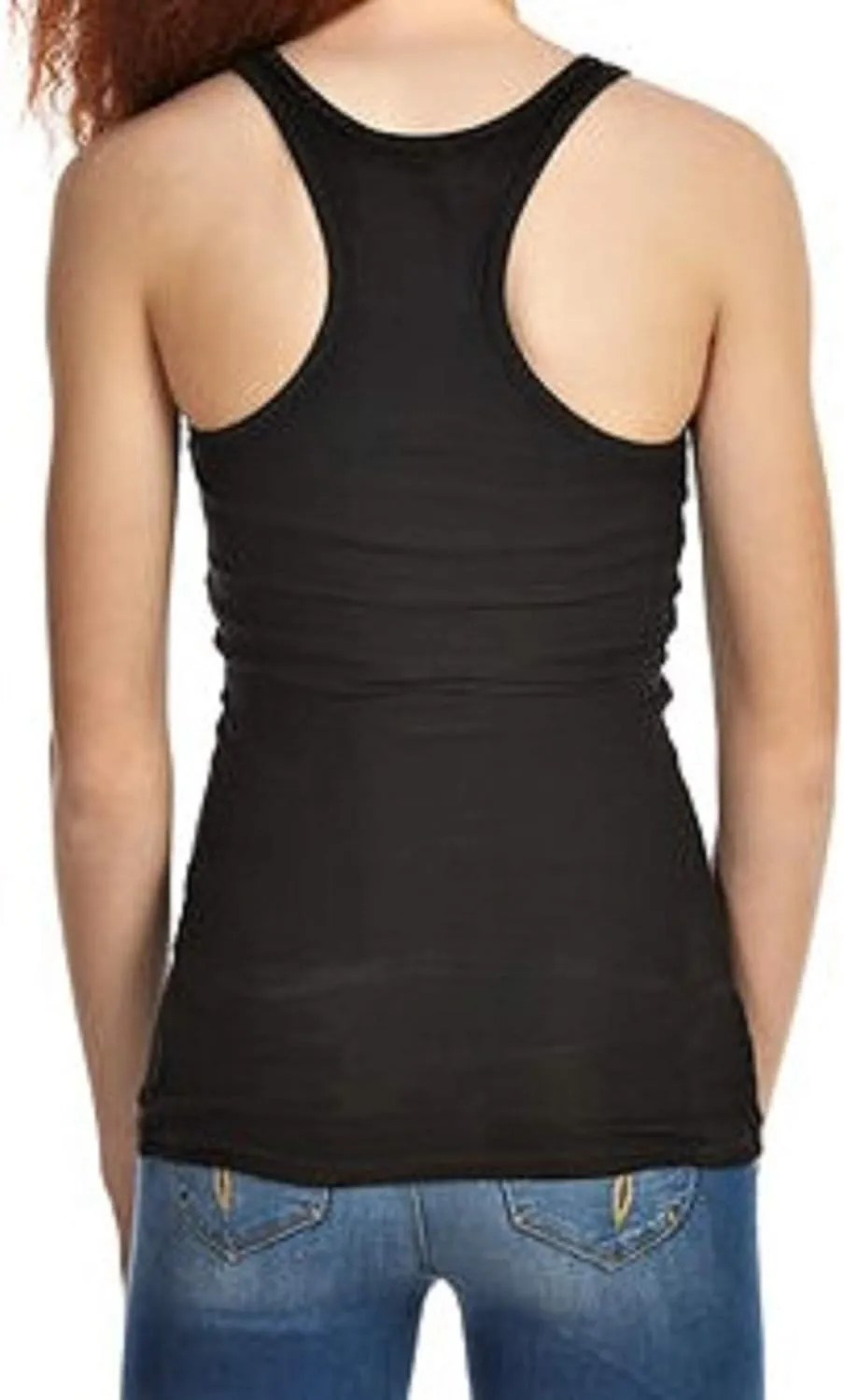 Zenana Women's Plain Solid Color Ribbed Racerback Tank Top Shirt Plus Sizes